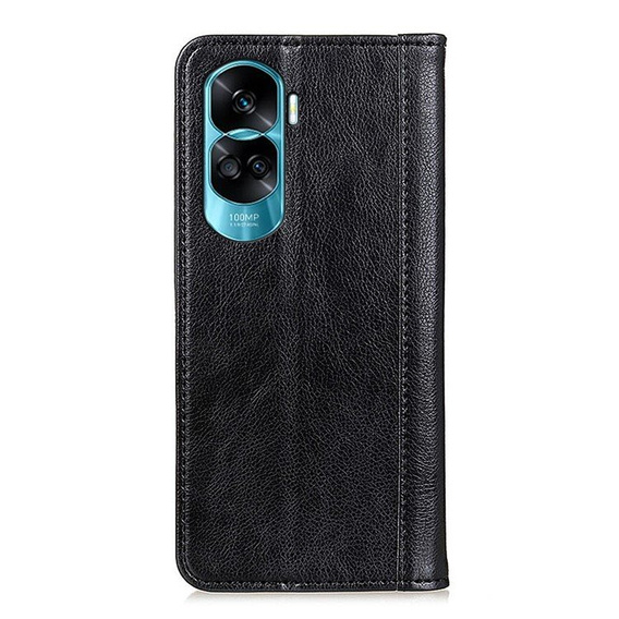Pouzdro pro Honor 90 Lite 5G, Wallet Litchi Leather, černé