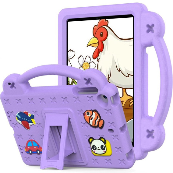 Dětské pouzdro pro iPad mini 7.9" 2019/2015/2014/2013/2012 (5/4/3/2/1 gen.), Cute Patterns, se stojánkem, fialové
