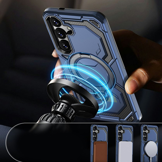 Magnetické pouzdro s podstavcem pro Samsung Galaxy A57 5G, modré