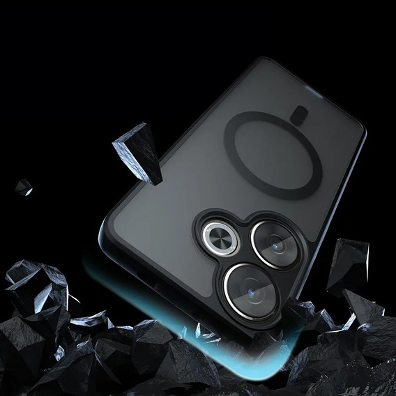 Pouzdro pro Xiaomi Redmi 13 4G, pro MagSafe, ERBORD Matt Case, černý + sklo na displej