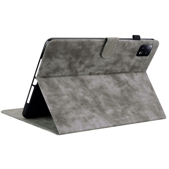 Pouzdro pro Xiaomi Pad 6, Wallet Pen Slot, šedé