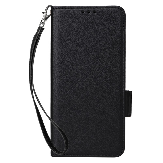 Pouzdro pro HTC U24 Pro 5G, Wallet Litchi Leather, černé