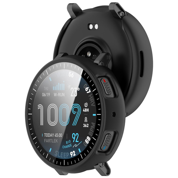 2v1 Pouzdro + tvrzené sklo pro Amazfit Active Max, černé