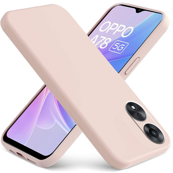 Pouzdro pro Oppo A78 5G, Silicone Lite, růžové
