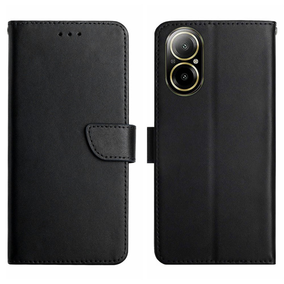 Flipové pouzdro Split Leather Wallet pro Realme C67, Split Leather Wallet, černé