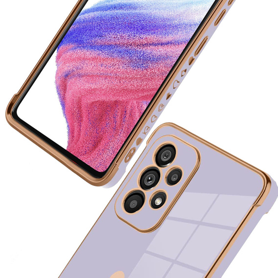 Pouzdro pro Samsung Galaxy A53 5G, Electro heart, fialové