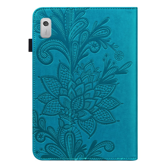 Pouzdro s klopou pro Lenovo Tab M9, flower, modré