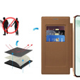 Klopové pouzdro pro Samsung Galaxy S22 Ultra 5G, RFID Wallet MagSafe CamShield, hnědé