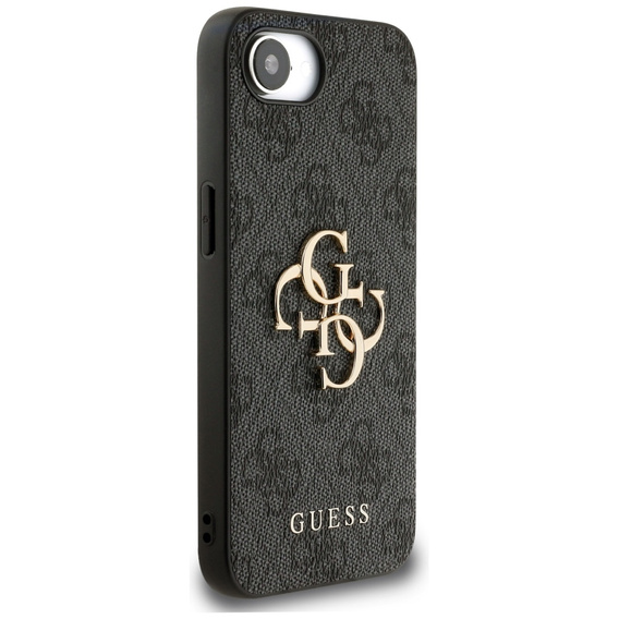 Pouzdro GUESS pro iPhone 16E, 4G Big Metal Logo, černé