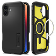 Pouzdro Spigen pro iPhone 16 Plus, Tough Armor Mag MagSafe, černé + 9H tvrzené sklo