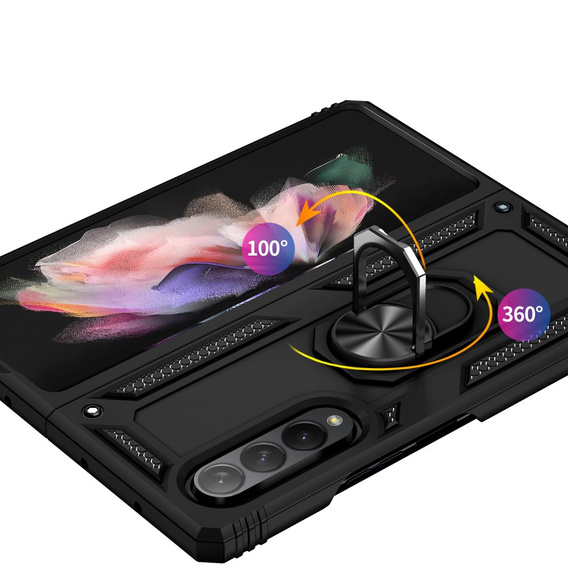 Pancéřové pouzdro pro Samsung Galaxy Z Fold3 5G, Nox Case Ring, černé