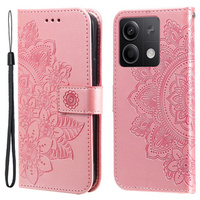 Klopové pouzdro pro Xiaomi Redmi Note 13 5G, Mandala, růžové rose gold