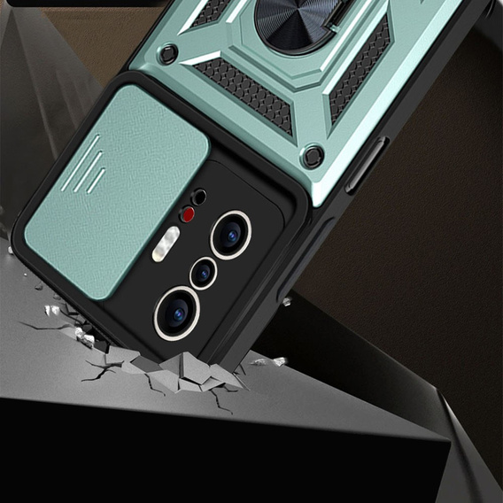 Pouzdro pro Xiaomi 11T / 11T Pro, CamShield Slide, zelený