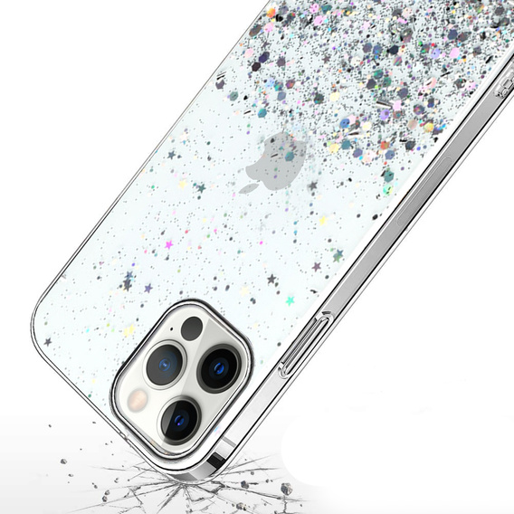 Pouzdro pro iPhone 13 Pro Max, Glittery, průhledné