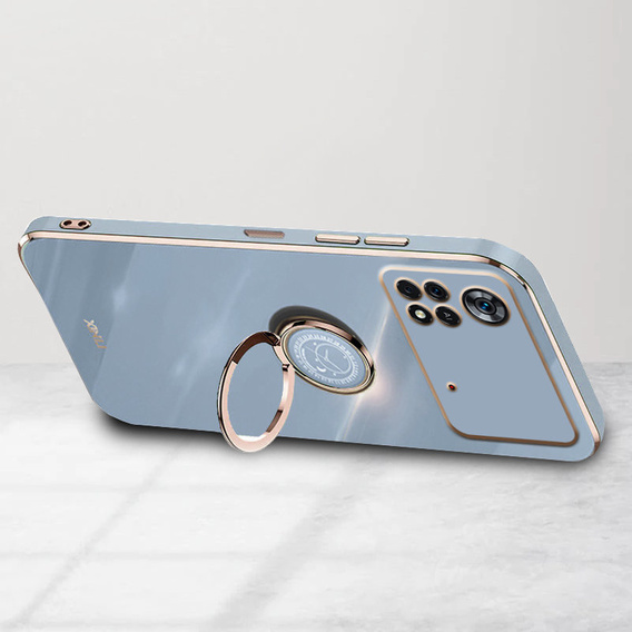 Pouzdro pro Xiaomi Poco X4 Pro 5G, Electro Ring, modré