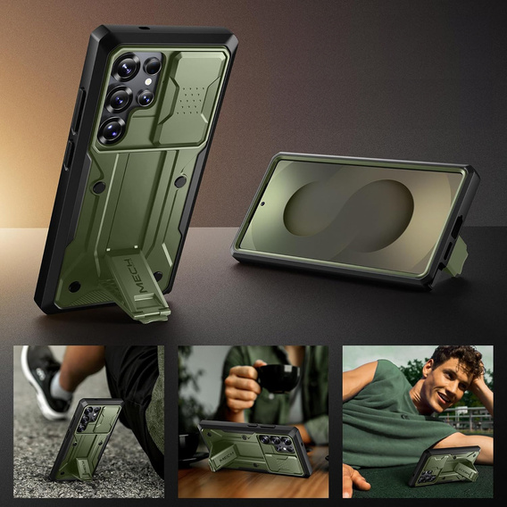 Odolné pouzdro pro Samsung Galaxy S25 Ultra – Tongate MECH Series Clip, černé