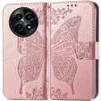 Klopové pouzdro pro Realme 12, Butterfly, růžové rose gold