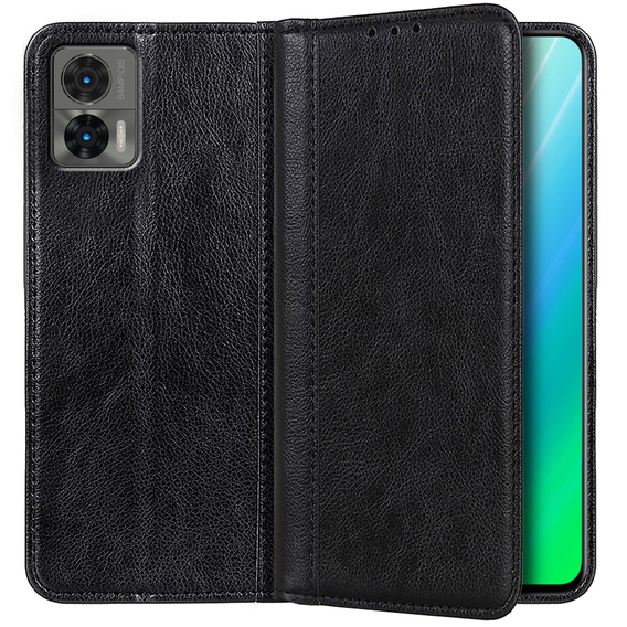 Pouzdro pro Motorola Edge 30 Neo, Wallet Litchi Leather, černé