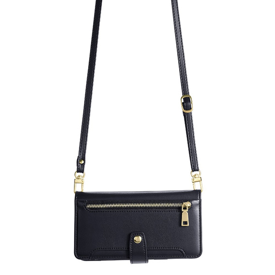 Klopové pouzdro pro Motorola Moto G04 / G24 / G24 Power, Wallet Zipper Pocket, černé
