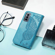 Klopové pouzdro pro Infinix Hot 50 Pro 4G, Butterfly, modré