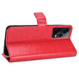 Klopové pouzdro pro Xiaomi Redmi Note 12 Pro+ 5G, Crazy Horse Wallet, červené