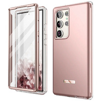 Pouzdro pro Samsung Galaxy S23 Ultra, Suritch Full Body, růžové rose gold