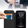 Klopové pouzdro pro iPhone 12 Pro Max, RFID Wallet MagSafe CamShield, černé