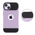Etui ERBORD MagSafe Cam Slider, fialové + sklo na displej pro iPhone 13 / iPhone 14