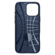 Pouzdro Spigen pro iPhone 16 Pro, Liquid Air, námořnicky modré + 9H tvrzené sklo