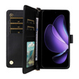 Flipové pouzdro pro Oppo Reno 13 5G, Crossbody Leather Wallet, černé