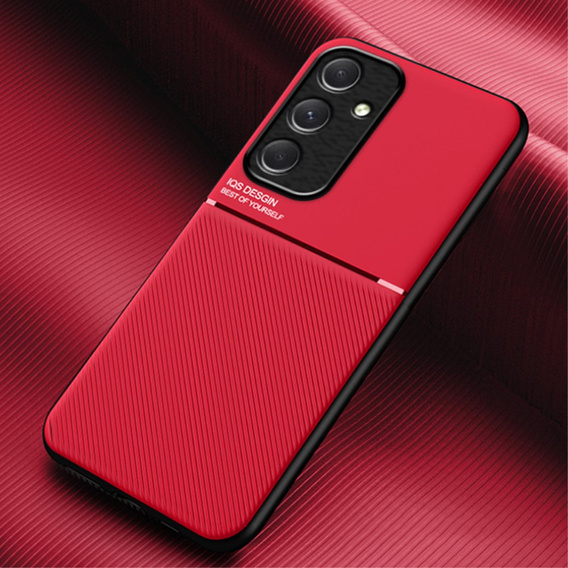 Pouzdro pro Samsung Galaxy A55 5G, s magnetickým úchytem, červené