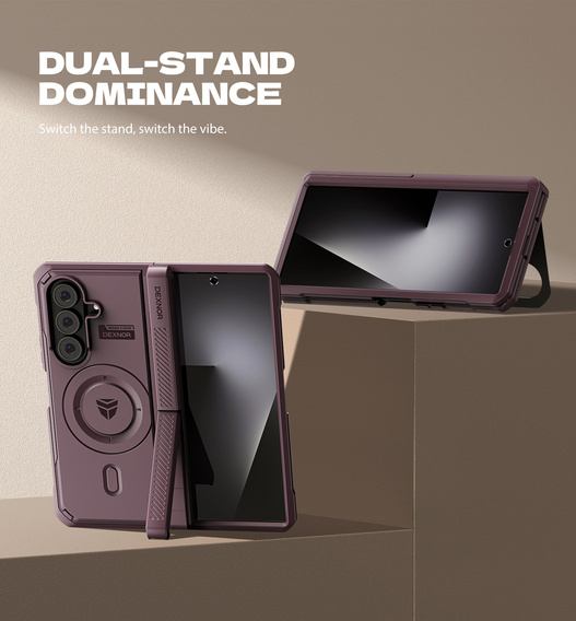 Pouzdro Dexnor Magnetic s dvojitými stojánky pro Samsung Galaxy Z Fold7