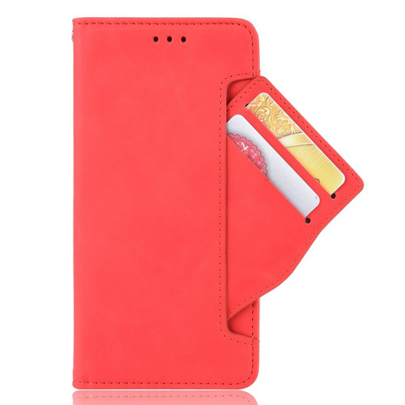 Klopové pouzdro pro Oppo A98 5G, Card Slot, červené