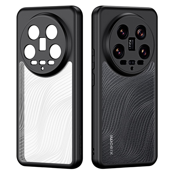 Pouzdro DuxDucis pro Xiaomi 14 Ultra, Aimo case, transparentní / černé
