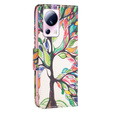Klopové pouzdro pro Xiaomi 13 Lite, Wallet, tree of life, bílé