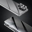 Pouzdro pro Samsung Galaxy S24 Ultra, Privacy Dual Glass, stříbrné