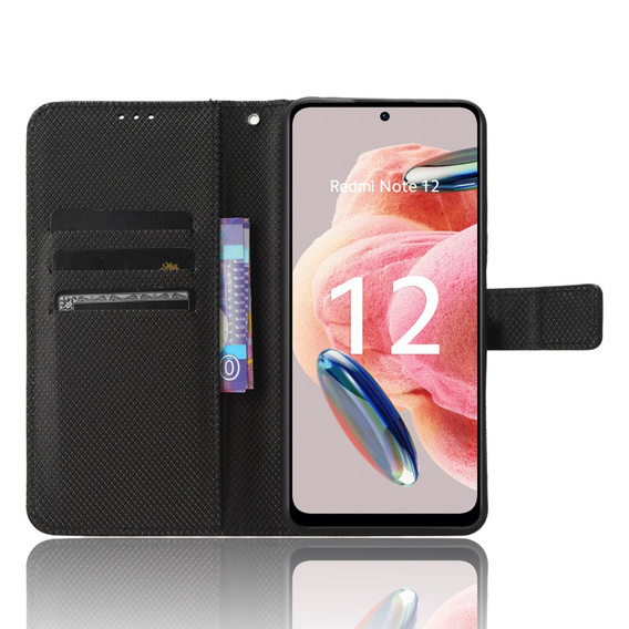 Klopové pouzdro pro Xiaomi Redmi Note 12 4G, Wallet Smart Magnet, černé