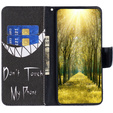 Klopové pouzdro pro Samsung Galaxy A55 5G, Wallet, Don't Touch My Phone, černé