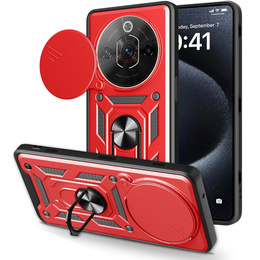 Pouzdro CamShield Slide s krytem fotoaparátu a kroužkem pro Nubia Focus Pro 5G, červené