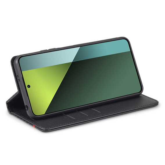 Flipové pouzdro pro Xiaomi Redmi Note 13 Pro 4G / Xiaomi Redmi Note 14S / Xiaomi Poco M6 Pro 4G, Carbon LC.IMEEKE, černé