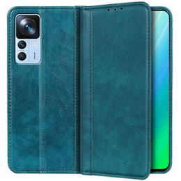 Pouzdro pro Xiaomi 12T / 12T Pro, Wallet Litchi Leather, tyrkysové