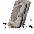 Klopové pouzdro pro Motorola Moto G24 / G24 Power / G04, Butterfly, šedé