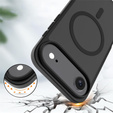 Matné pouzdro pro iPhone Air, pro MagSafe, průsvitné černé