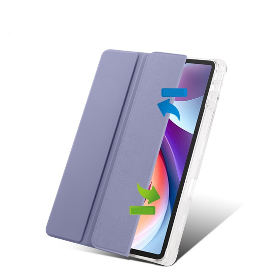 Pouzdro pro Lenovo Tab M11, Smartcase Hybrid, se slotem na stylus, fialové
