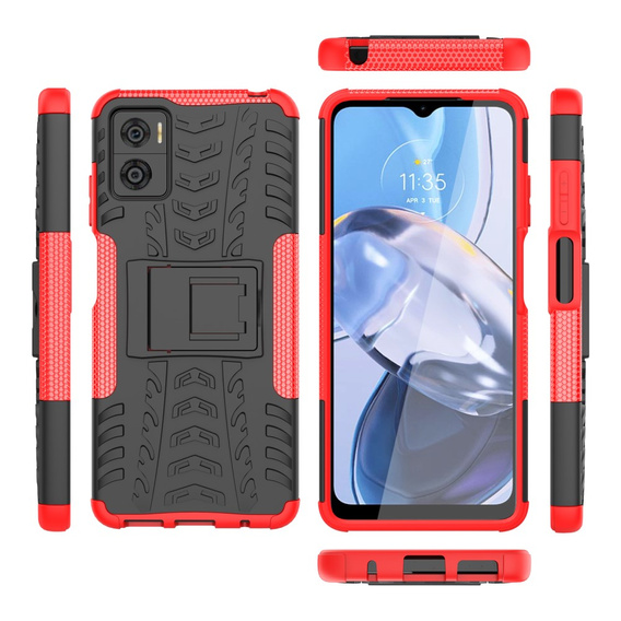Pouzdro pro Motorola Moto E22 / E22i, Tire Armor, černé / červené