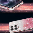 Pouzdro pro Motorola Moto G86 5G, Glitter Flower, růžové rose gold