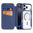 Pouzdro Dux Ducis pro iPhone 17 Pro Max, Skin X Pro, s klopou, pro MagSafe, tmavě modré