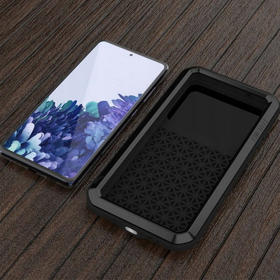 Pouzdro Love Mei pro Samsung Galaxy S20 FE 4G/5G, armored with glass, černé