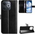 Klopové pouzdro pro Realme Note 70T 4G, Crazy Horse Wallet, černé