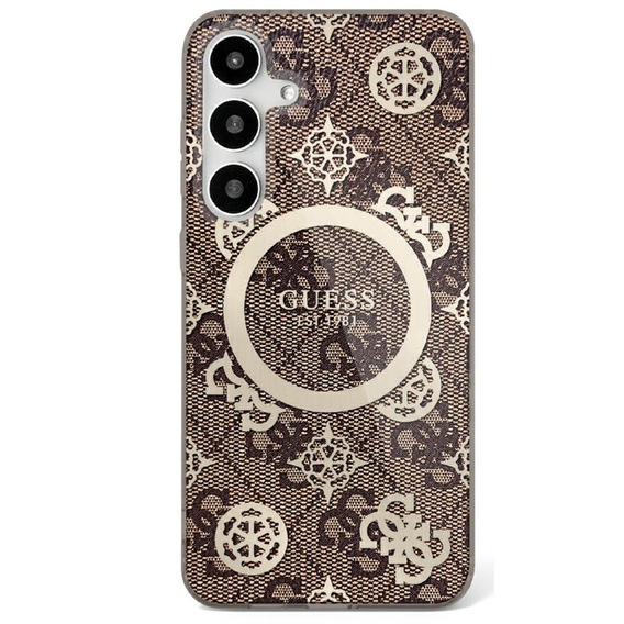Pouzdro GUESS Magnetic IML Peony pro Samsung Galaxy S25